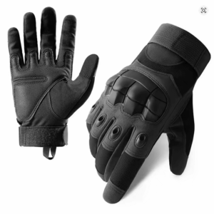 Motorcycle touchscreen gloves for men with full fingers, designed for summer riding, shown against a neutral background
