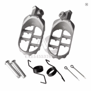 Heavy-duty dirt bike foot pegs designed for CRF/XR 50 70 SSR KAYO pit bikes, shown against a neutral background.