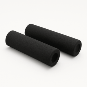 ThrottleTherapy Foam Hand Grips - Pair of black foam grips designed for motorcycle handlebars